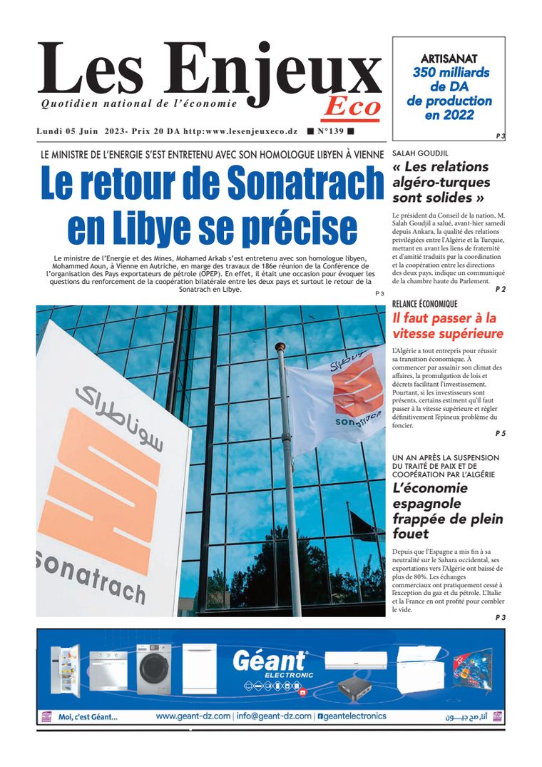 Une du journal Les Enjeux Eco numéro 139