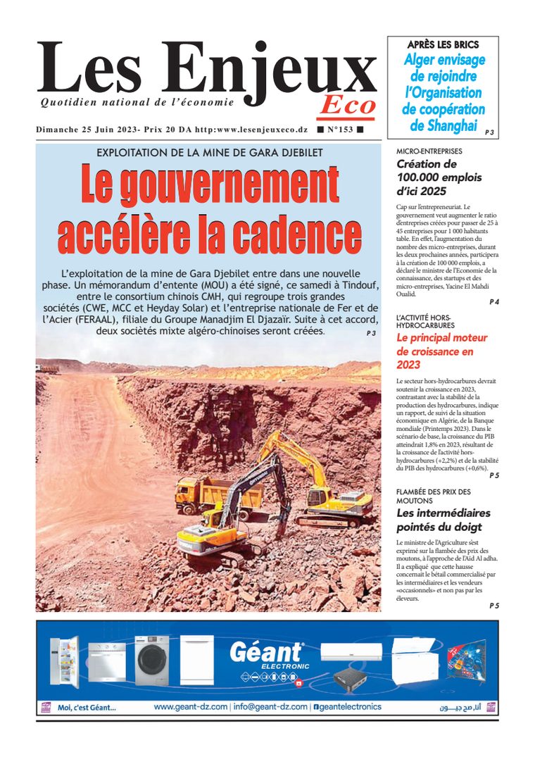 Une du journal Les Enjeux Eco numéro 153