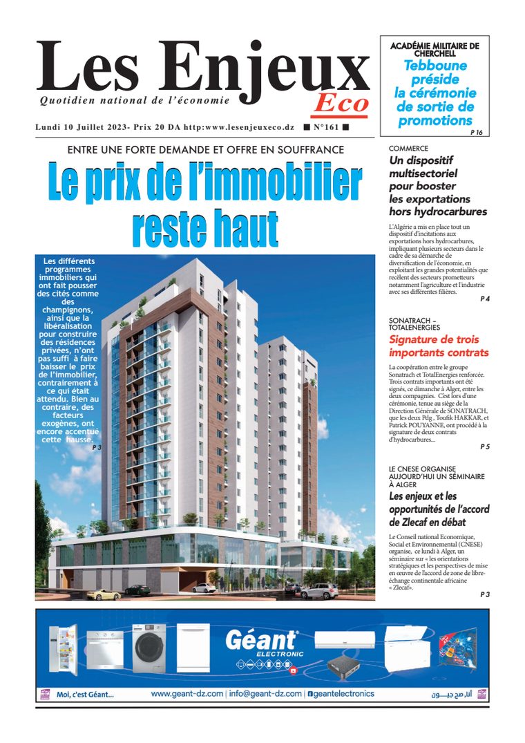 Une du journal Les Enjeux Eco numéro 161