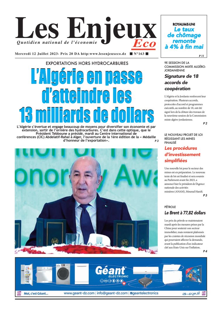 Une du journal Les Enjeux Eco numéro 163