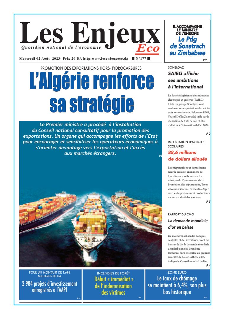 Une du journal Les Enjeux Eco numéro 177