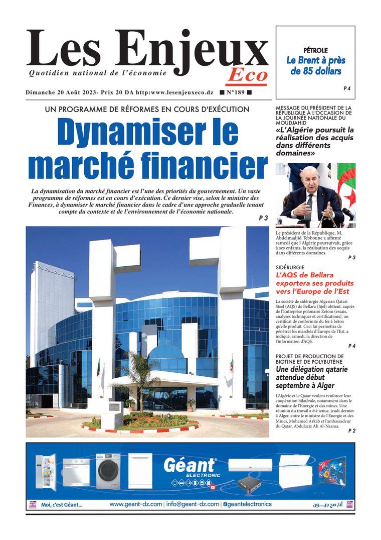 Une du journal Les Enjeux Eco numéro 189