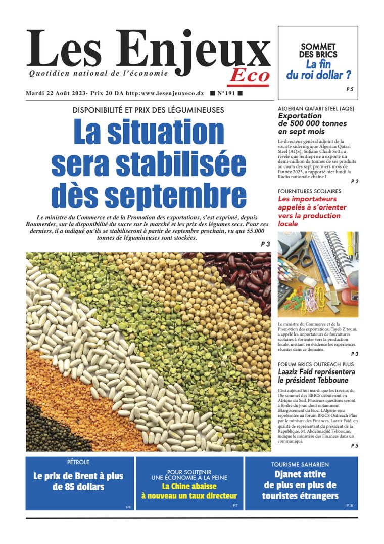Une du journal Les Enjeux Eco numéro 191
