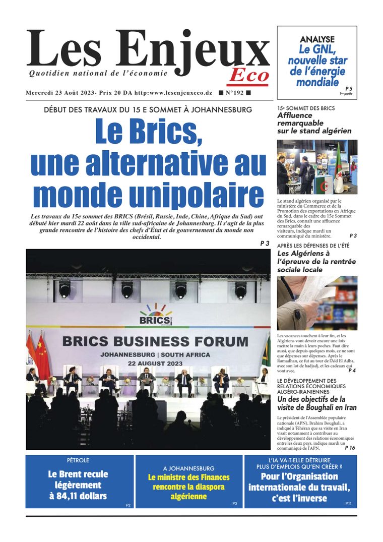 Une du journal Les Enjeux Eco numéro 192