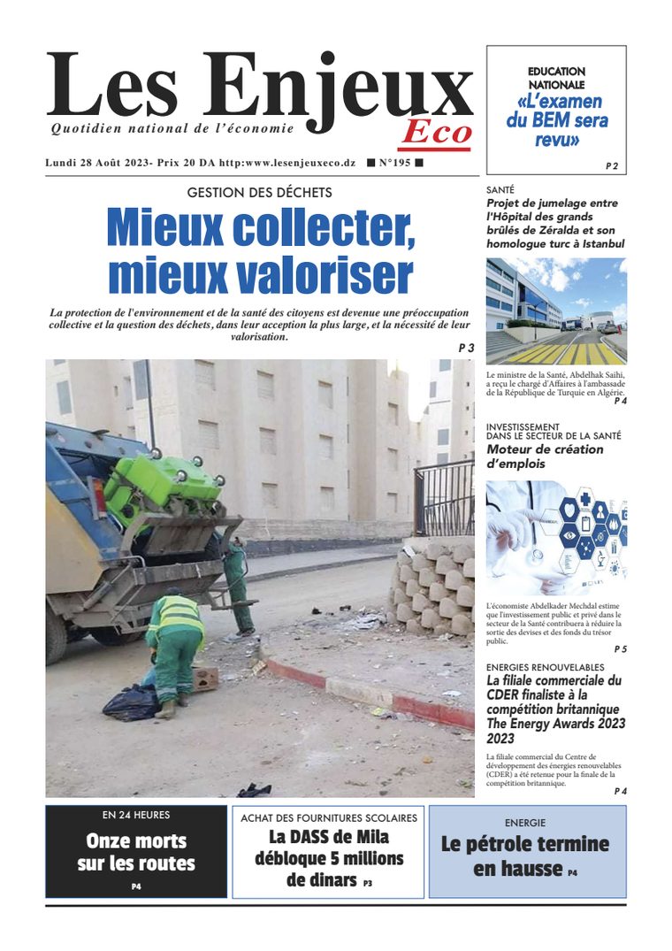 Une du journal Les Enjeux Eco numéro 195