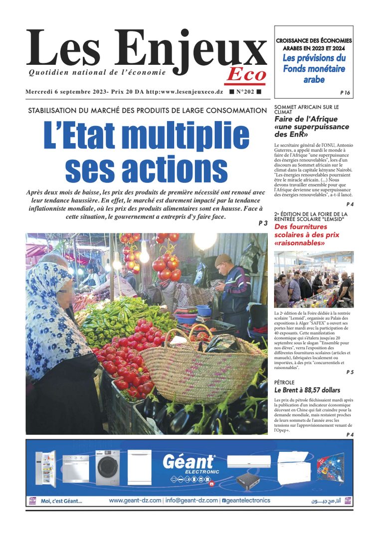 Une du journal Les Enjeux Eco numéro 202