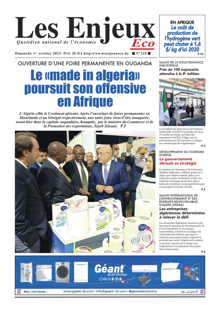 Une du journal Les Enjeux Eco numéro 218