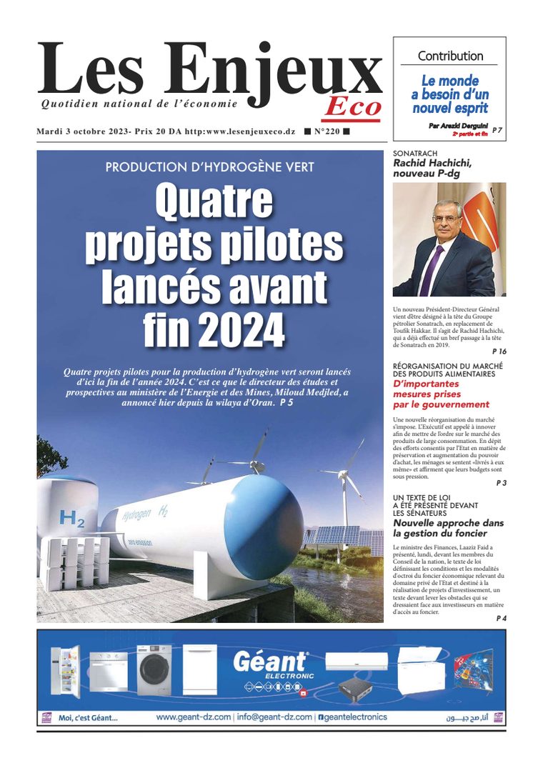 Une du journal Les Enjeux Eco numéro 220