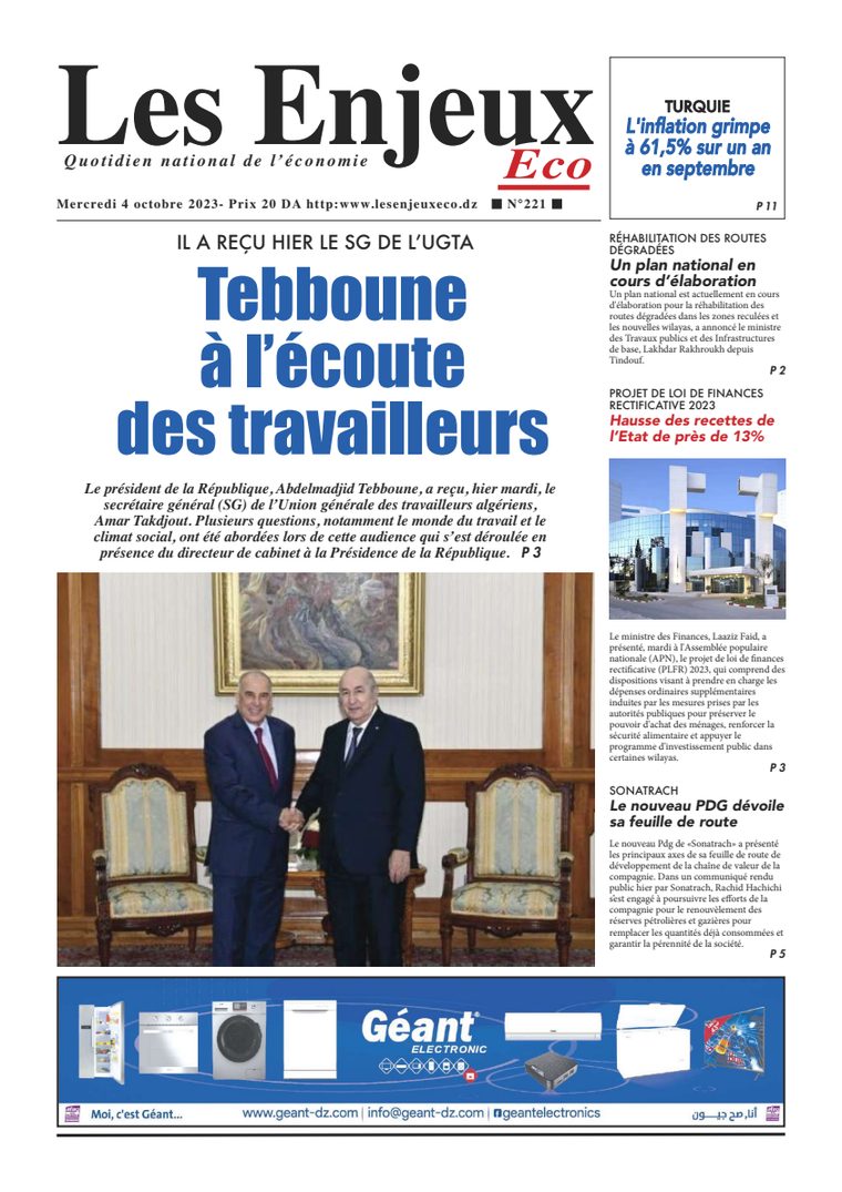 Une du journal Les Enjeux Eco numéro 221