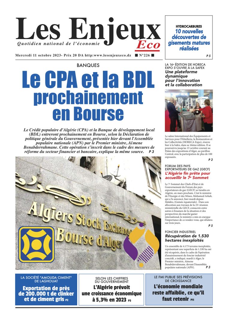 Une du journal Les Enjeux Eco numéro 226