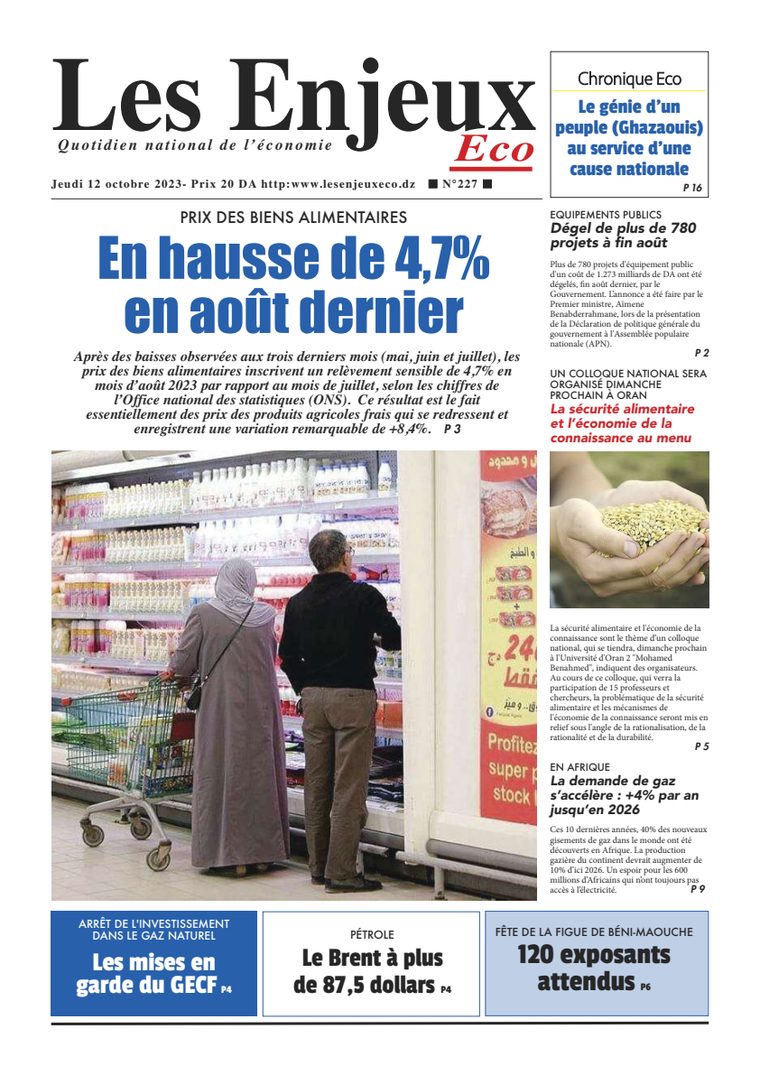 Une du journal Les Enjeux Eco numéro 227