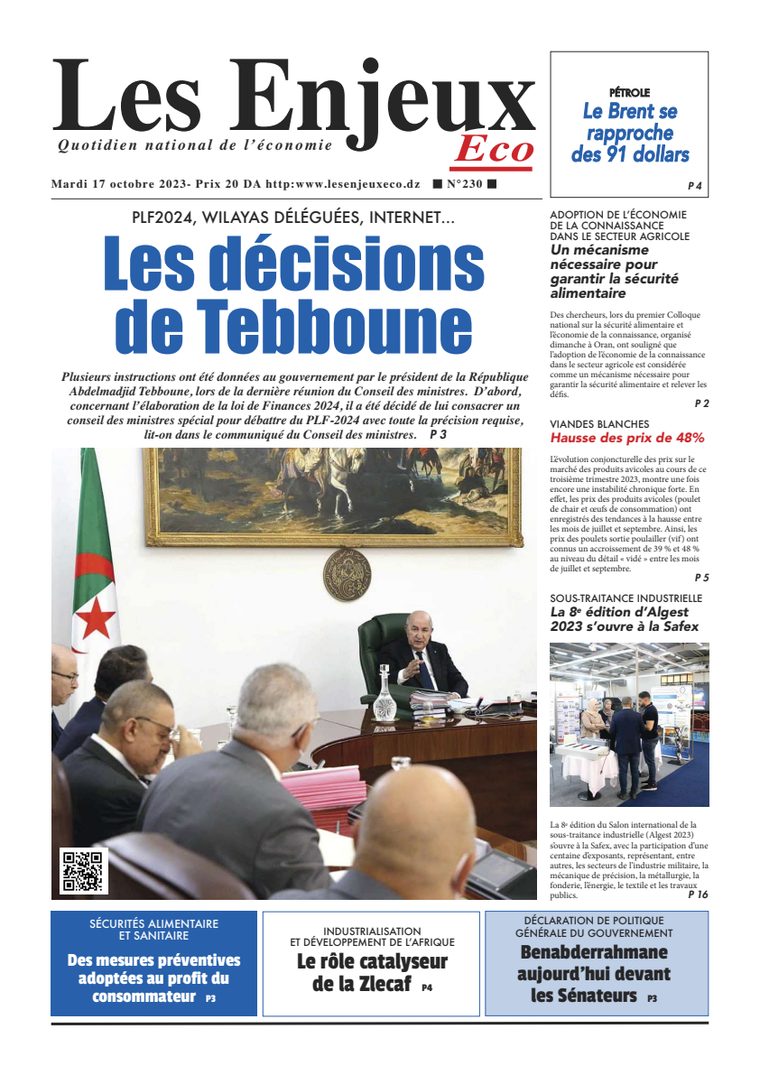 Une du journal Les Enjeux Eco numéro 230