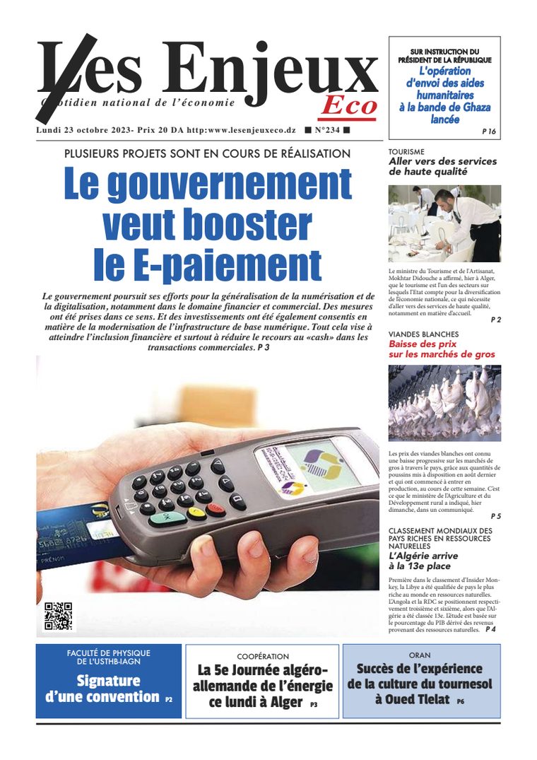 Une du journal Les Enjeux Eco numéro 234