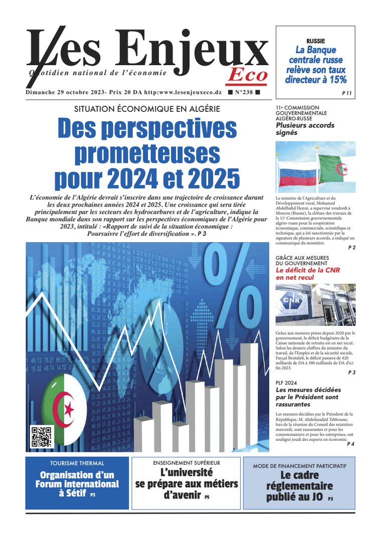 Une du journal Les Enjeux Eco numéro 238