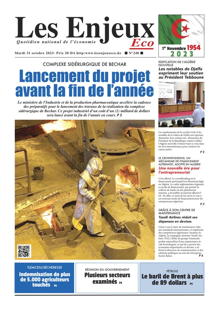 Une du journal Les Enjeux Eco numéro 240