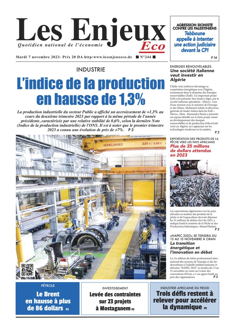 Une du journal Les Enjeux Eco numéro 244