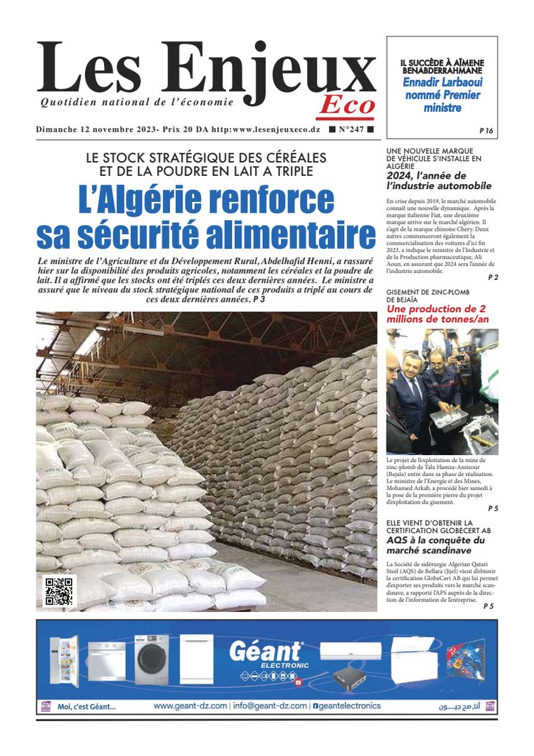 Une du journal Les Enjeux Eco numéro 247
