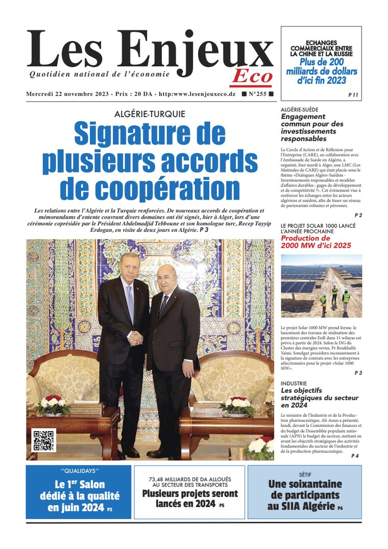 Une du journal Les Enjeux Eco numéro 255
