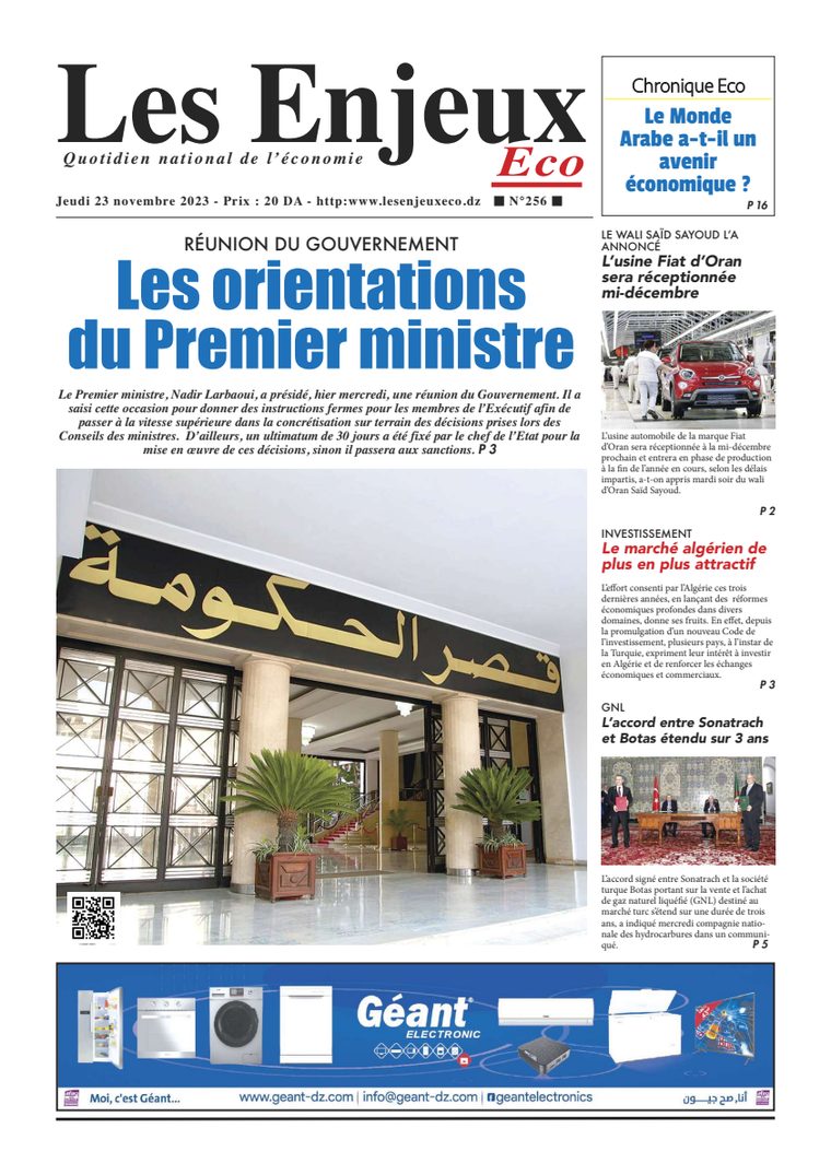 Une du journal Les Enjeux Eco numéro 256