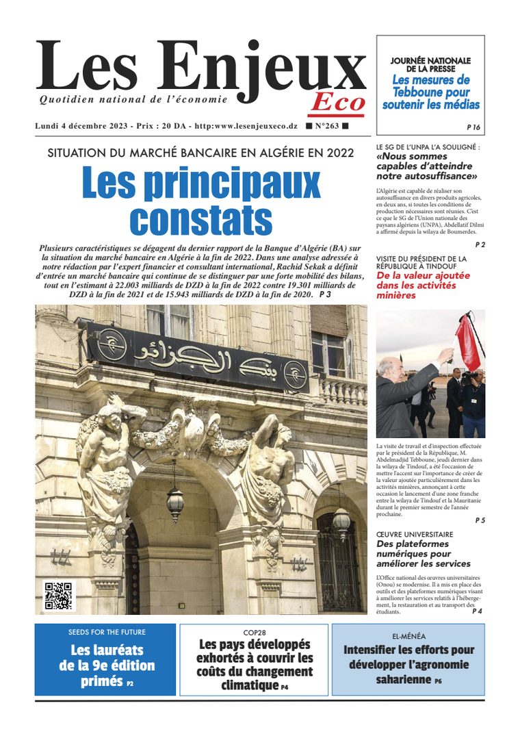Une du journal Les Enjeux Eco numéro 263