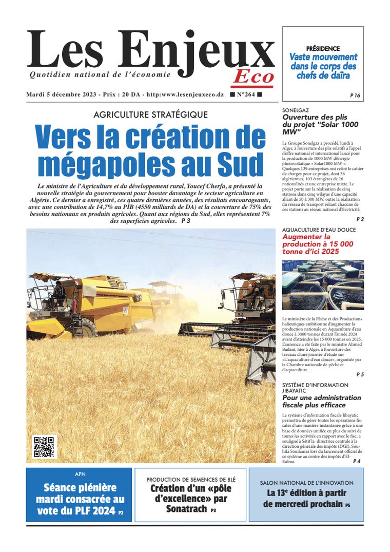 Une du journal Les Enjeux Eco numéro 264