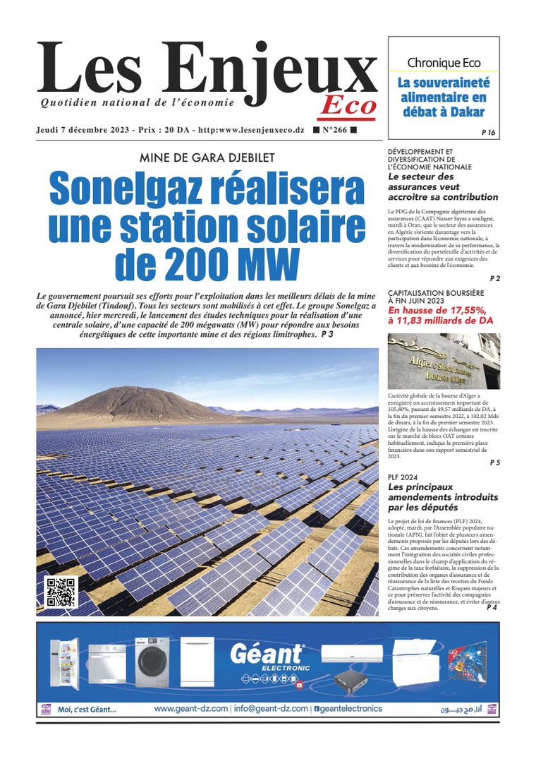 Une du journal Les Enjeux Eco numéro 266
