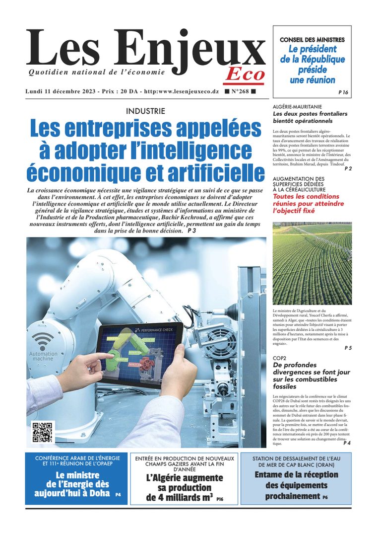 Une du journal Les Enjeux Eco numéro 268