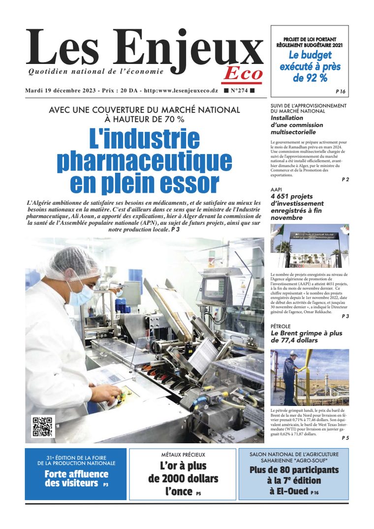 Une du journal Les Enjeux Eco numéro 274