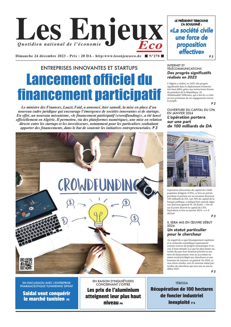 Une du journal Les Enjeux Eco numéro 278