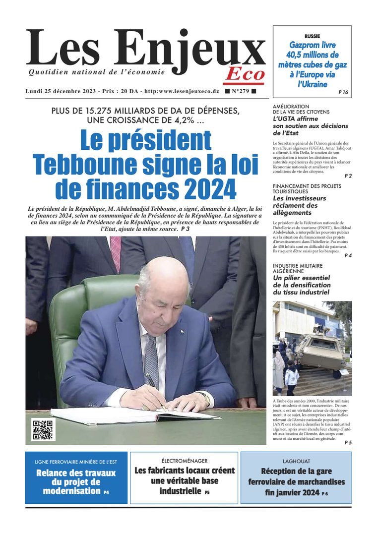 Une du journal Les Enjeux Eco numéro 279