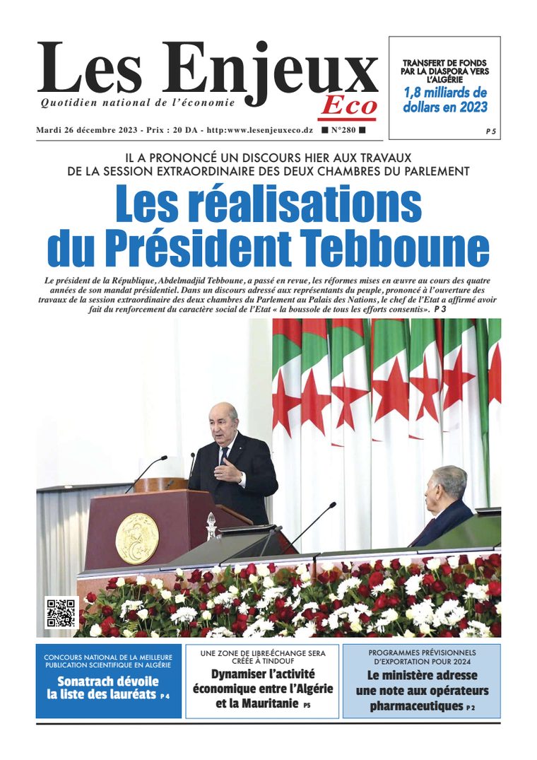 Une du journal Les Enjeux Eco numéro 280