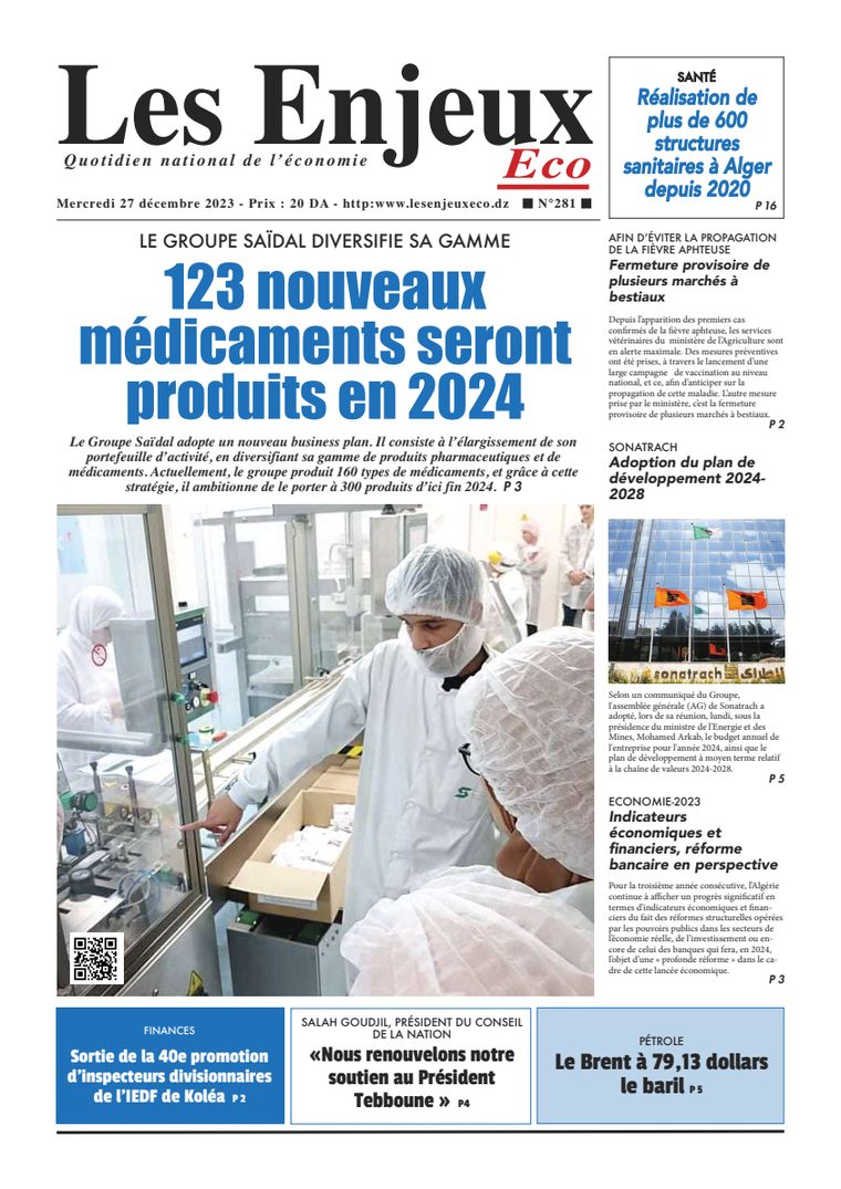 Une du journal Les Enjeux Eco numéro 281