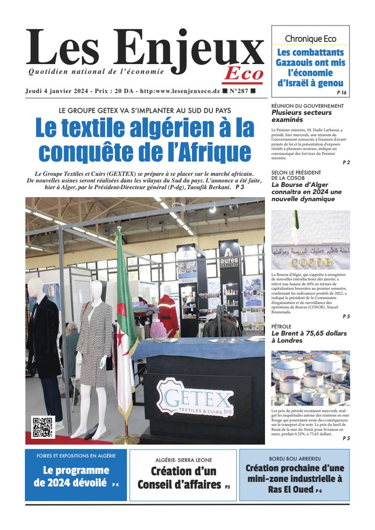 Une du journal Les Enjeux Eco numéro 287