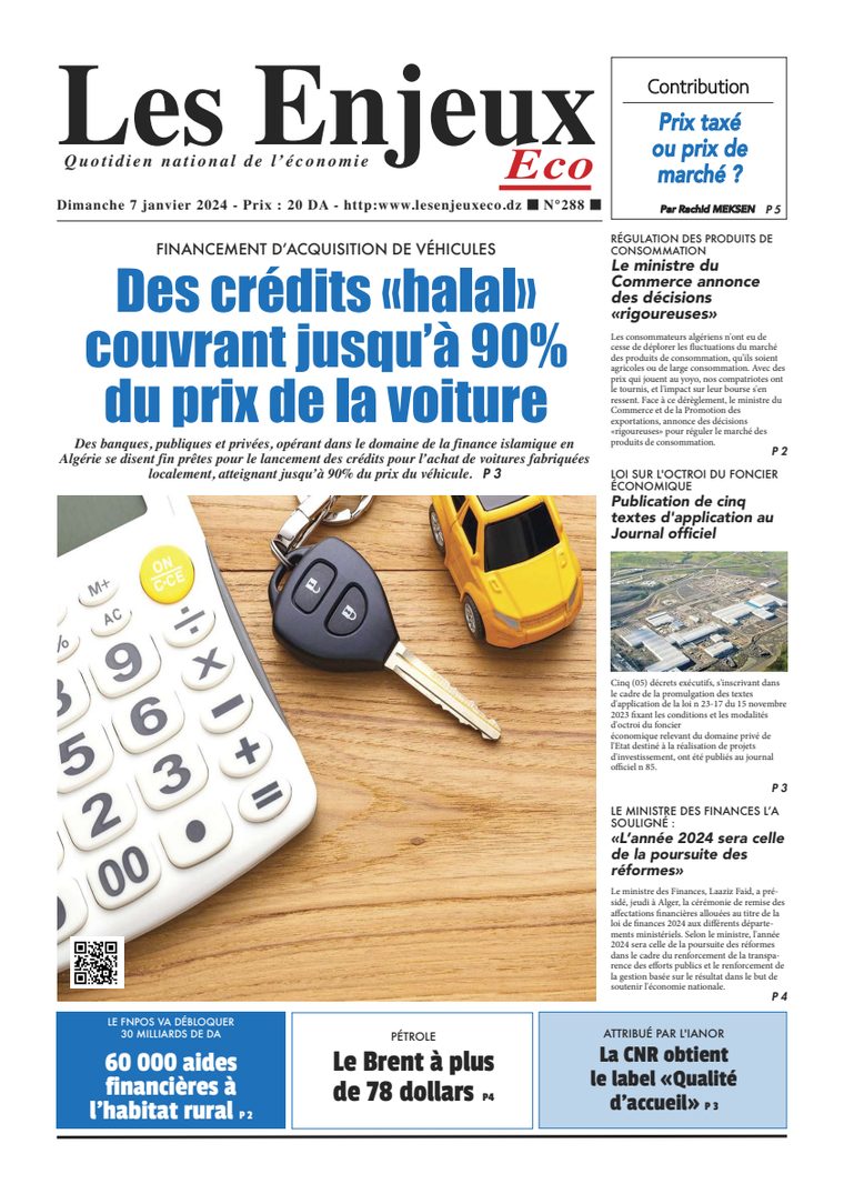 Une du journal Les Enjeux Eco numéro 288