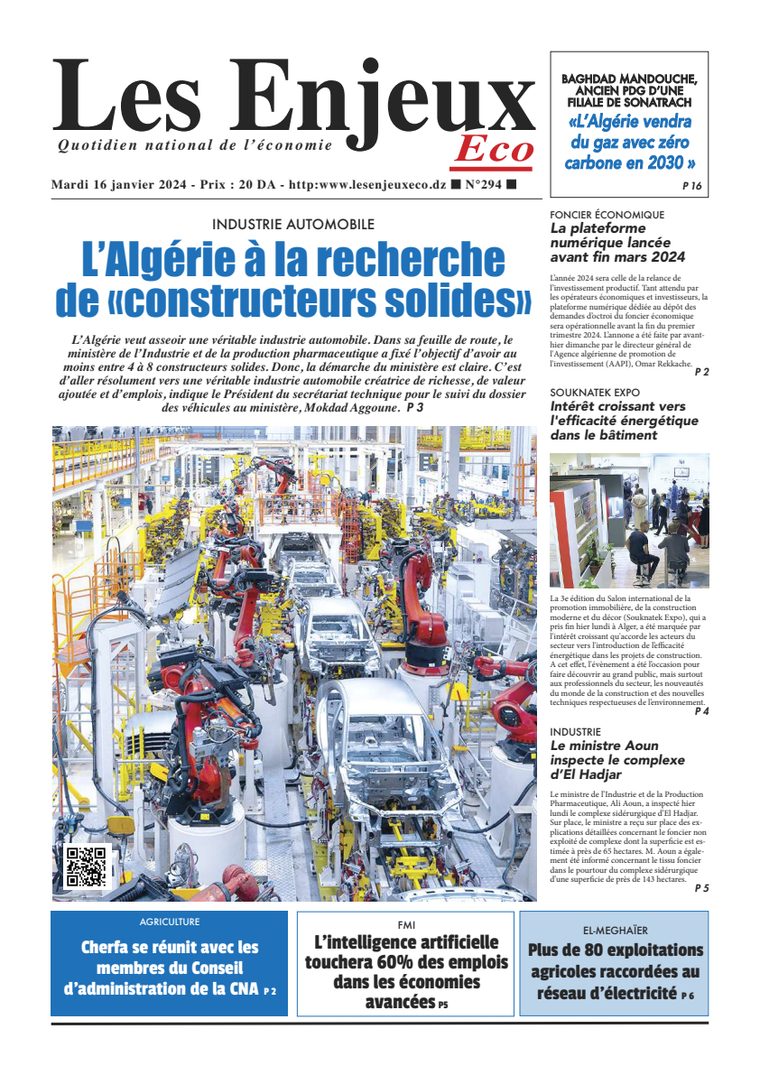Une du journal Les Enjeux Eco numéro 295
