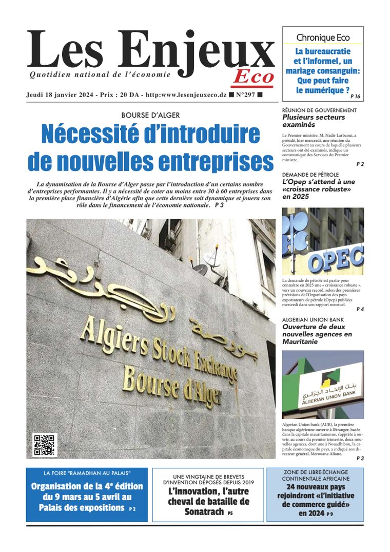 Une du journal Les Enjeux Eco numéro 297
