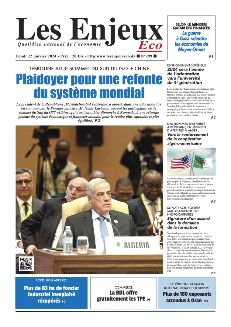 Une du journal Les Enjeux Eco numéro 299
