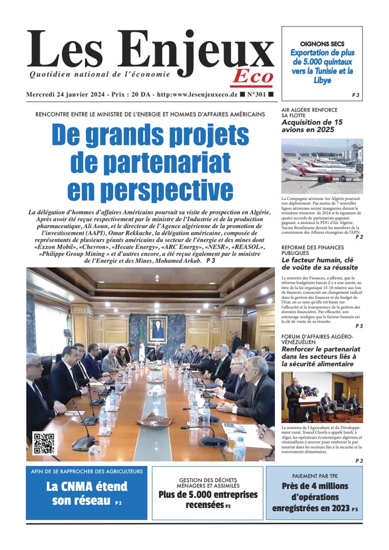 Une du journal Les Enjeux Eco numéro 301