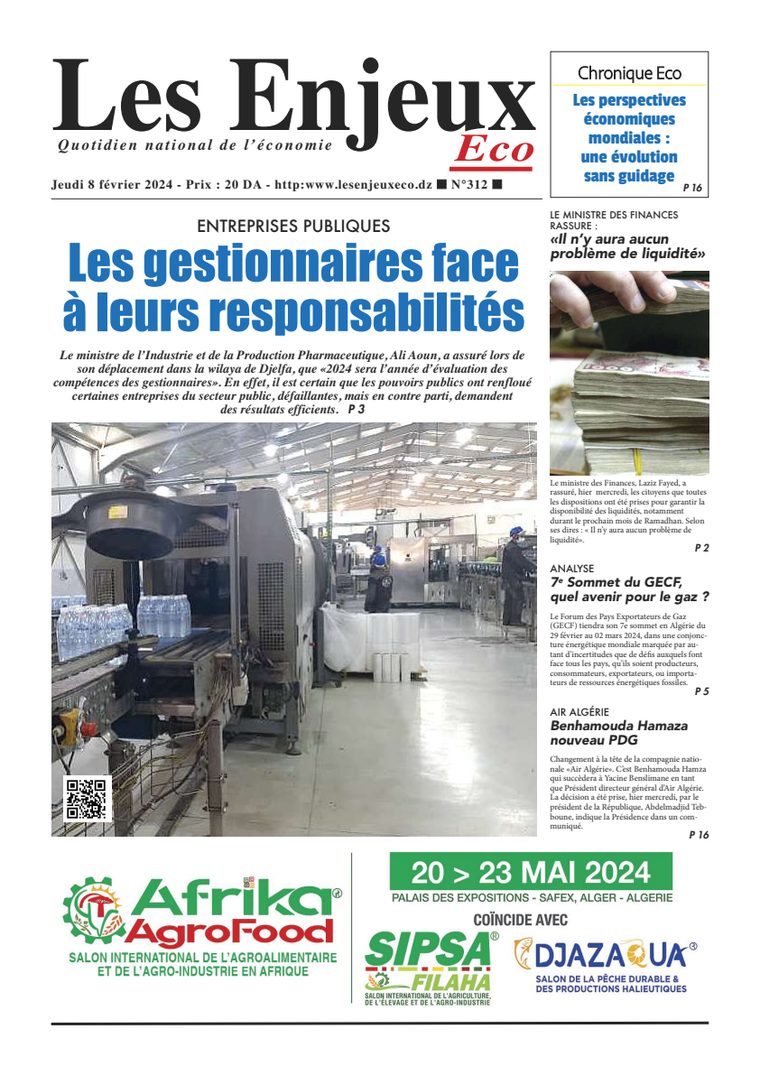 Une du journal Les Enjeux Eco numéro 312