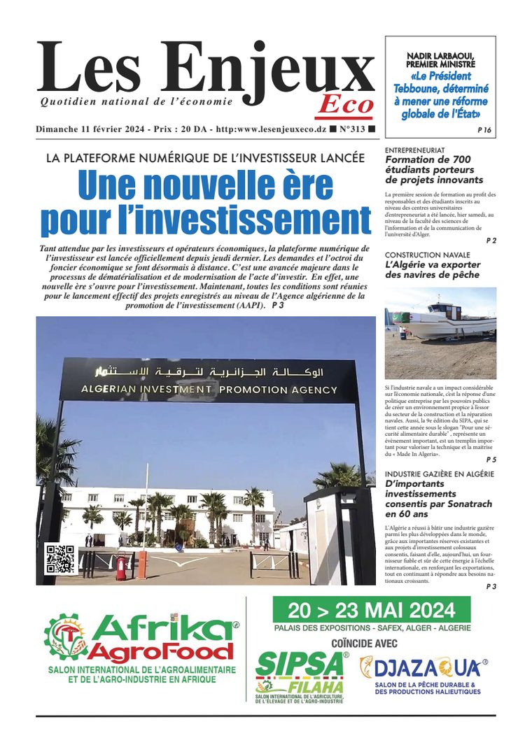 Une du journal Les Enjeux Eco numéro 313
