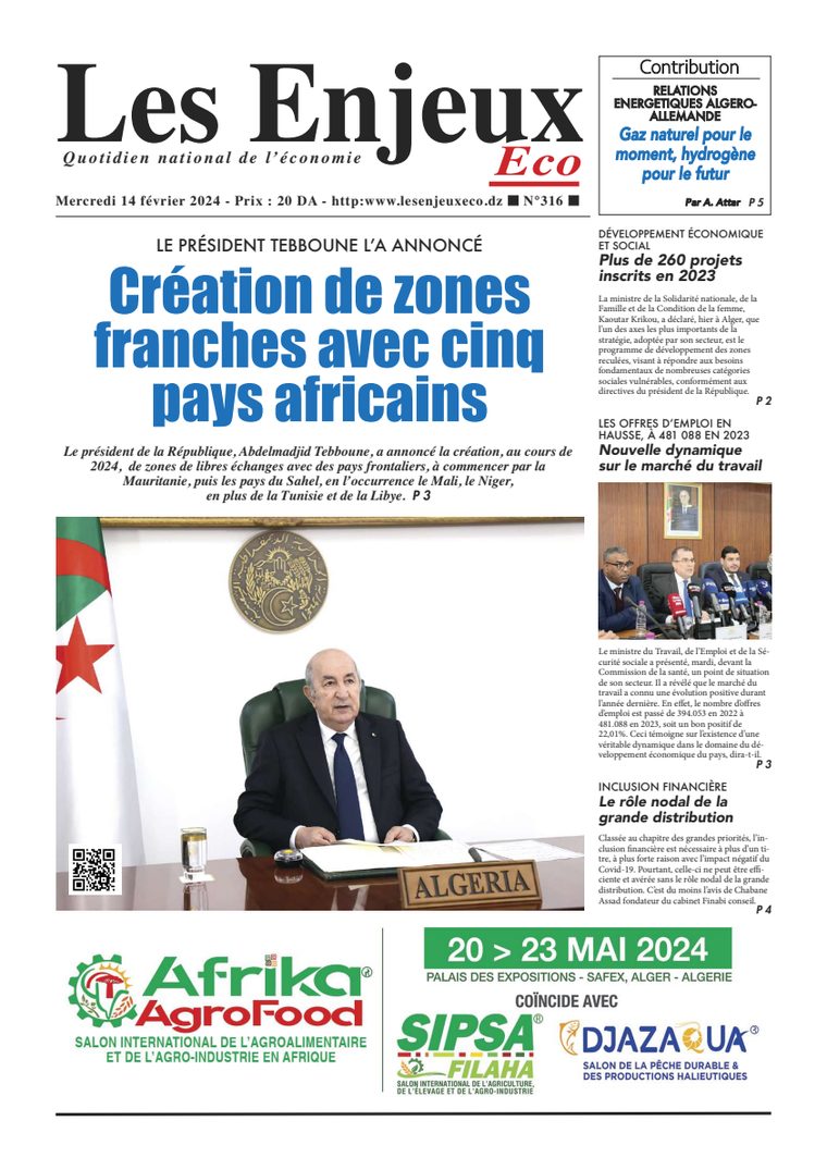 Une du journal Les Enjeux Eco numéro 316