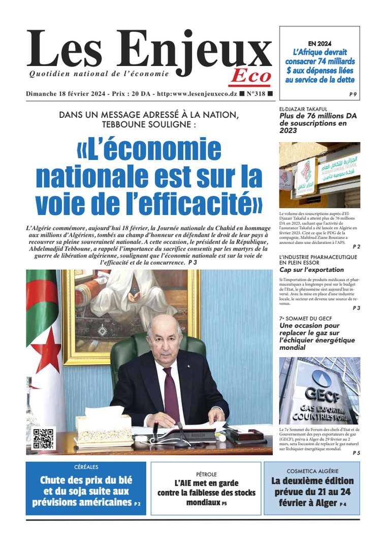 Une du journal Les Enjeux Eco numéro 318