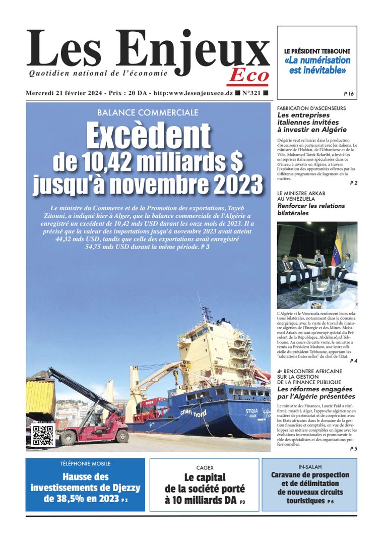 Une du journal Les Enjeux Eco numéro 321