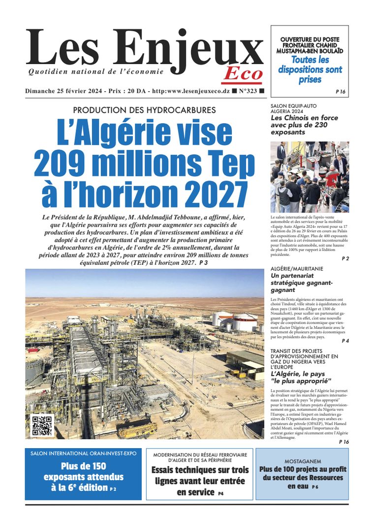 Une du journal Les Enjeux Eco numéro 323