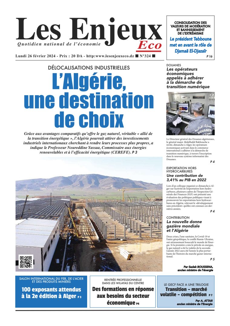 Une du journal Les Enjeux Eco numéro 324