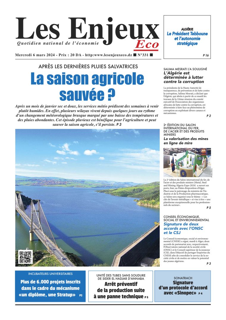 Une du journal Les Enjeux Eco numéro 331