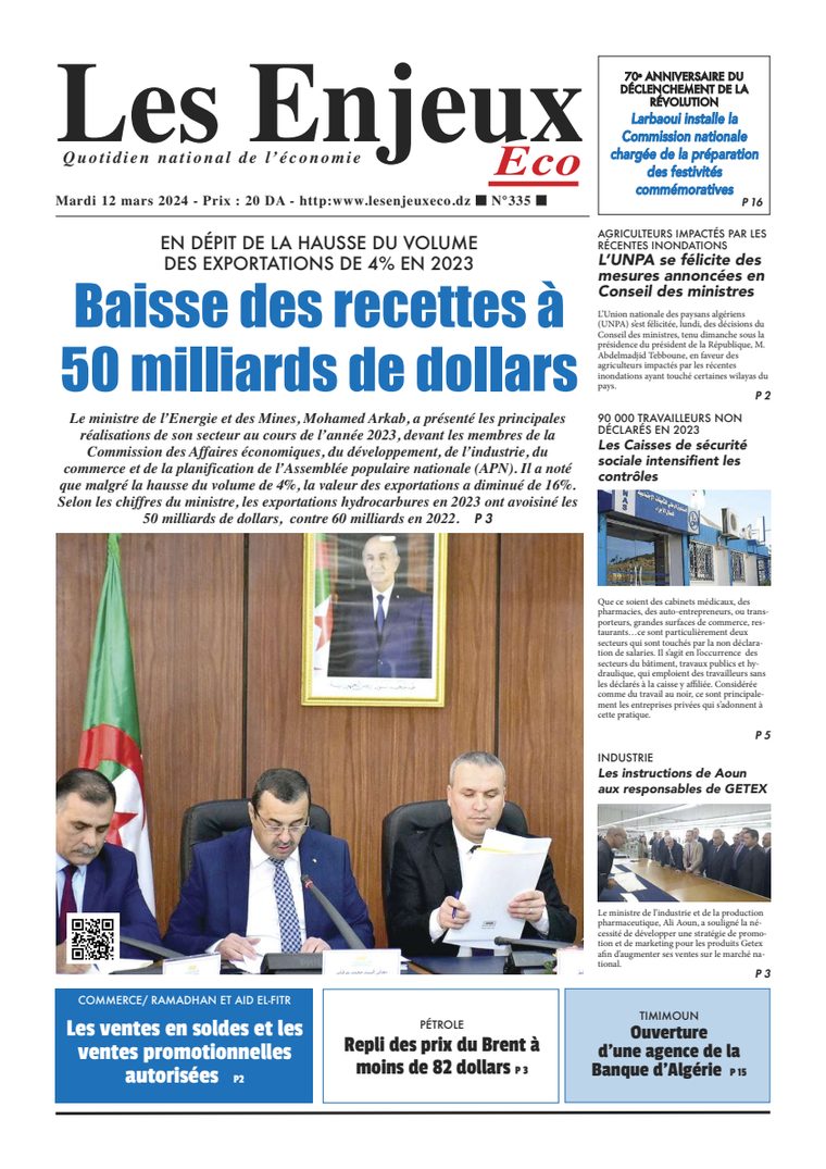 Une du journal Les Enjeux Eco numéro 335