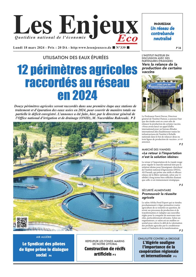 Une du journal Les Enjeux Eco numéro 339