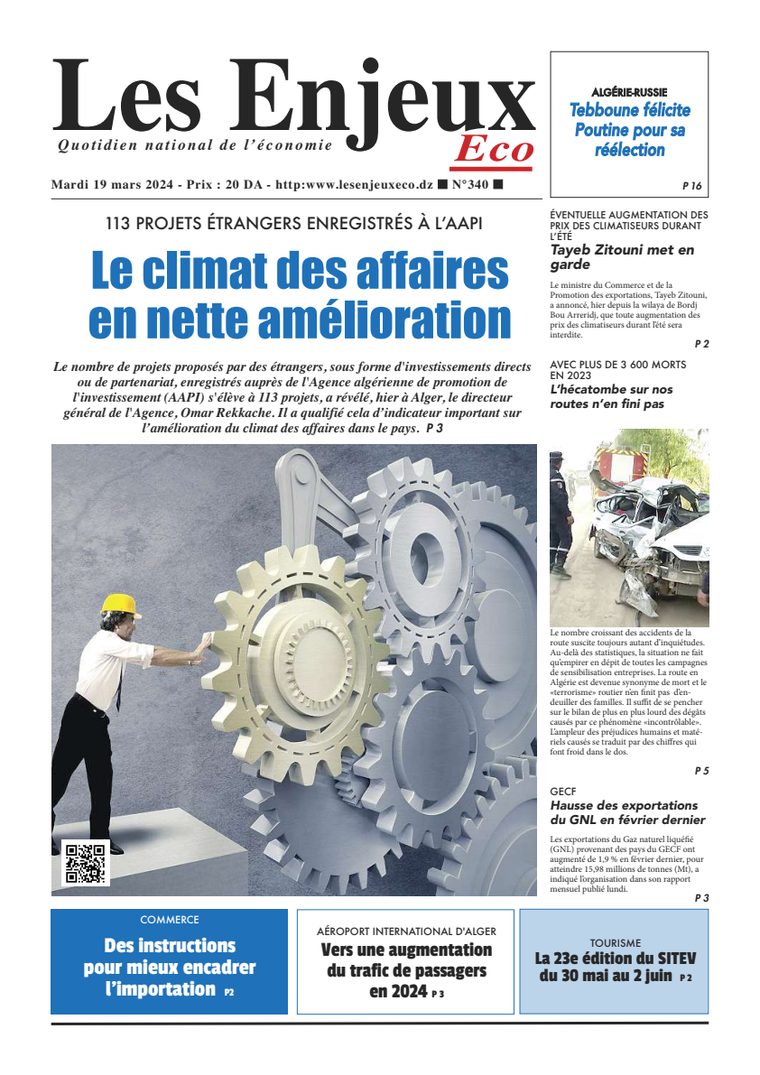 Une du journal Les Enjeux Eco numéro 340