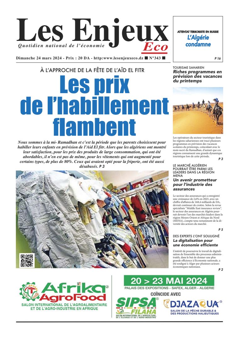 Une du journal Les Enjeux Eco numéro 343
